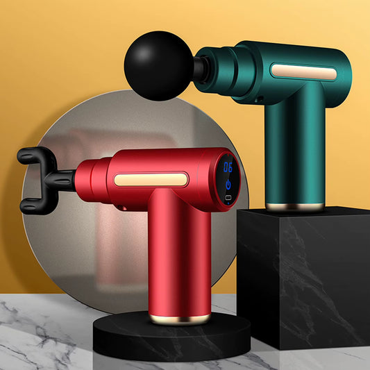 Mini Massage Gun Rechargeable Percussion Muscle Massager for Neck Back Pain Relief Electric Vibration Deep Tissue Relaxation